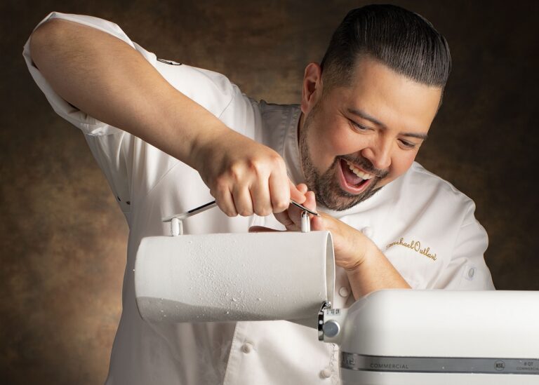 Executive Pastry Chef Michael Outlaw Photo credit  David Hartung 768x549